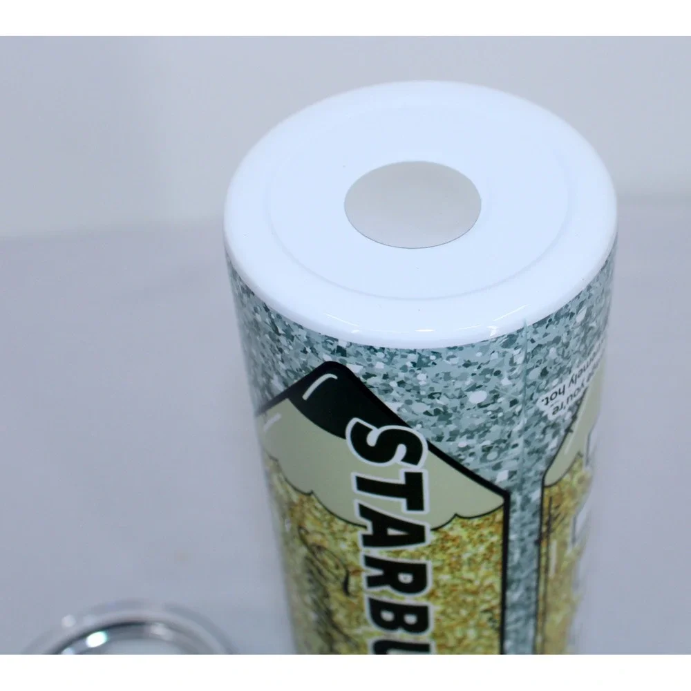 Starbucks Teacher Life Pencil Tumbler Leopard Print Insulated Travel Cup Lid